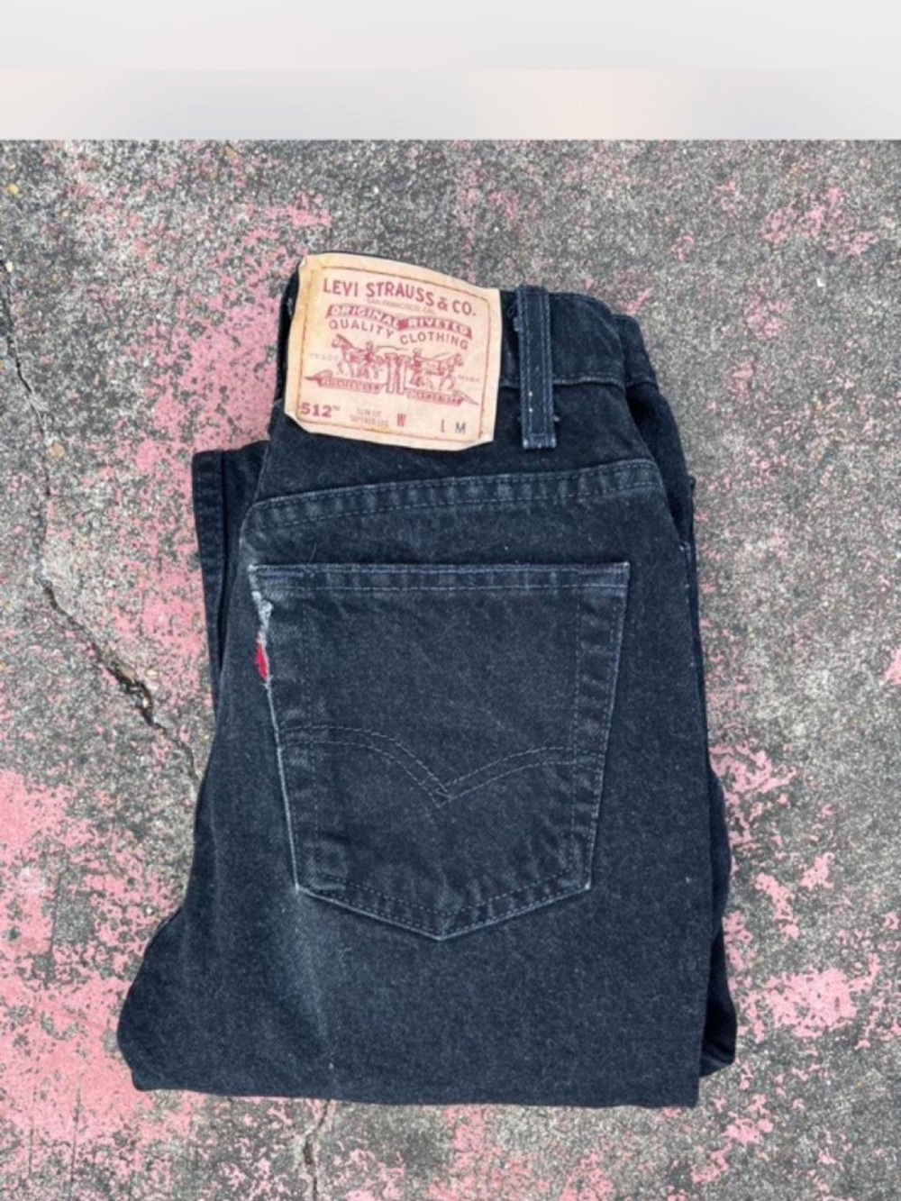Levi's 512 Black Slim Straight Jeans